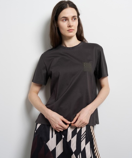 LANVIN en Bleu - ランバン＊LANVIN＊新品タグ付き＊トップス＊レディース LANVIN en Bleu tシャツ ワンポイントスクエアロゴTシャツ レディース