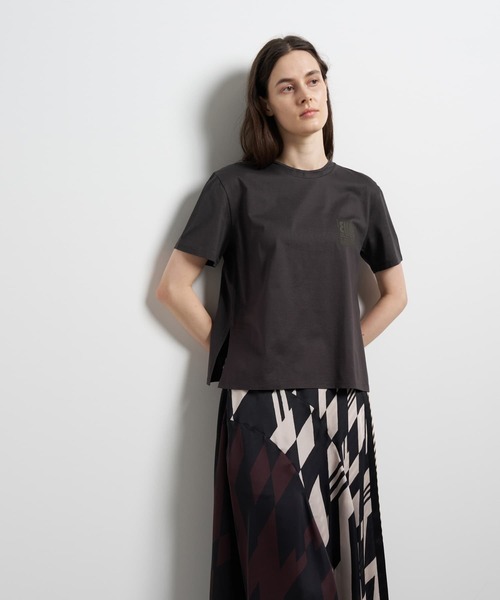 LANVIN en Bleu - ランバン＊LANVIN＊新品タグ付き＊トップス＊レディース LANVIN en Bleu tシャツ ワンポイントスクエアロゴTシャツ レディース