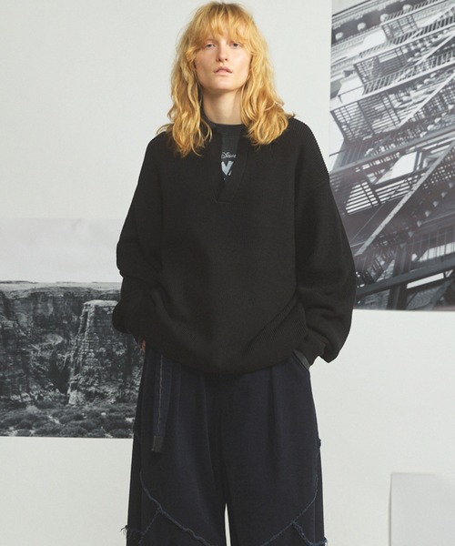 MAISON SPECIAL スキッパーニット【美品・完売】 MAISON SPECIAL（メゾンスペシャル） セーター ニット 「UNISEX」C/A