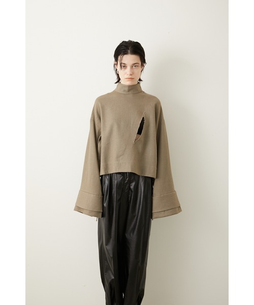 「LA PEAU DE GEM」 長袖ブラウス FREE ベージュ レディース_画像7