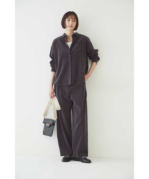 「human woman」 コーデュロイパンツ SMALL カーキ レディース_画像3