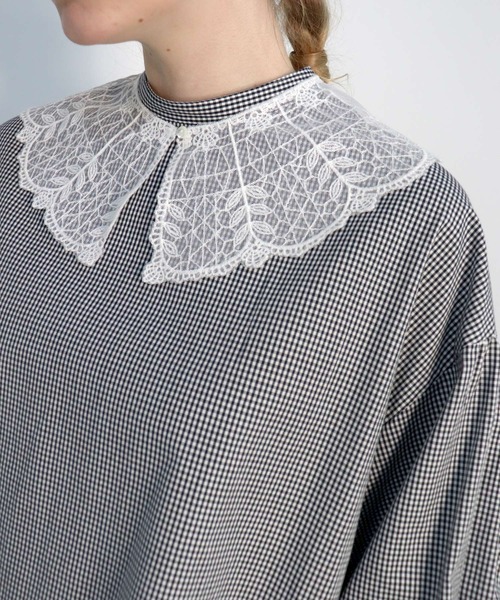 「haupia」 7分袖ブラウス MEDIUM オフホワイト レディース_画像3