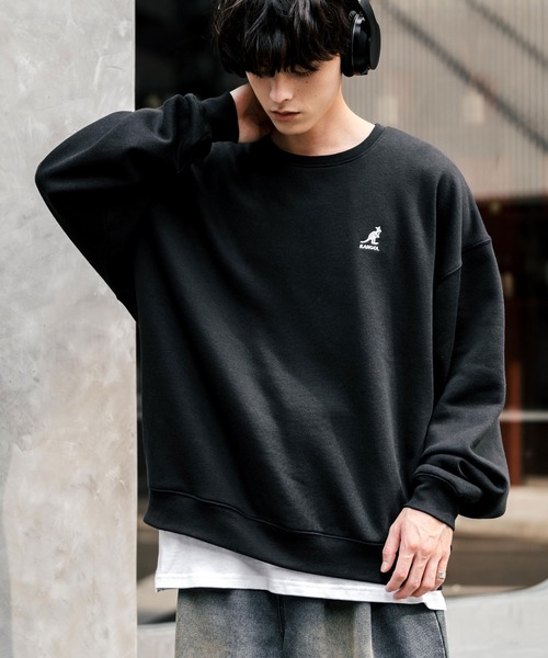 「KANGOL」 スウェットカットソー L 杢グレー メンズ_画像2