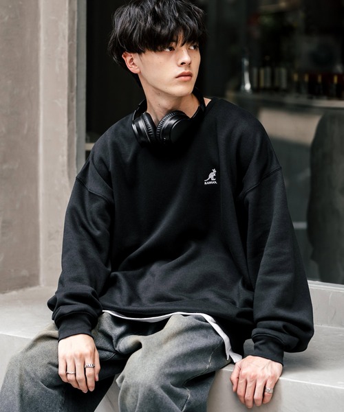 「KANGOL」 スウェットカットソー L 杢グレー メンズ_画像3