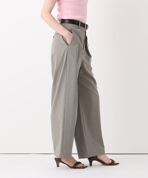ワイドパンツ スラックス パンツ WEB ルミネ別注 ディープタックパンツ レディースの画像