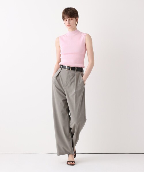 ワイドパンツ スラックス パンツ WEB ルミネ別注 ディープタックパンツ レディースの画像