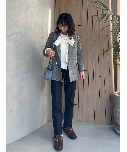 「Mila Owen」 長袖ブラウス 1 ホワイト レディースの画像