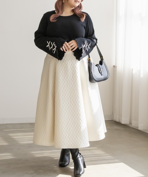 「CLETTE」 長袖カットソー 3L ブラック レディース_画像3