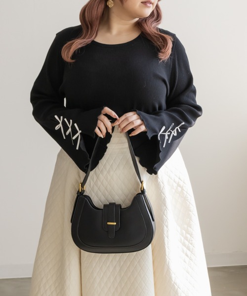 「CLETTE」 長袖カットソー 3L ブラック レディース_画像5