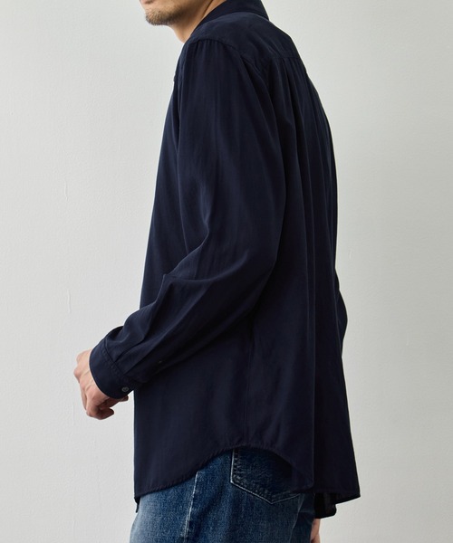 シャツ 「ATON/エイトン」COTTON SILK VIERA LOOSE FIT SHIRT メンズの画像