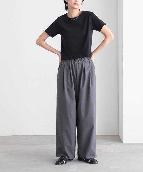 for/c（フォーシー） ワイドパンツ スラックス パンツ 「低身長/高身長