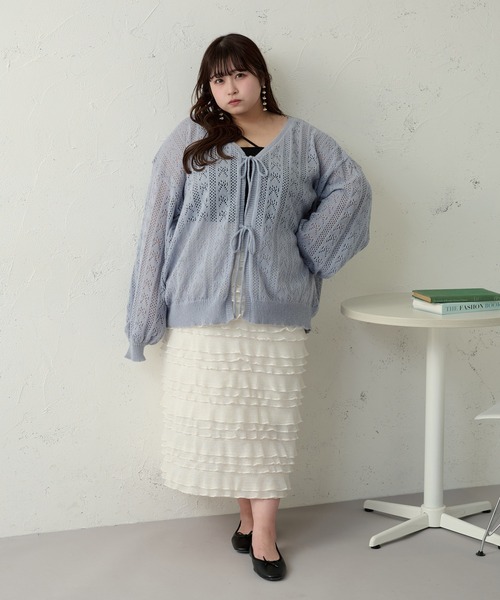 「Louiosy」 フリルスカート 4L アイボリー レディース_画像5