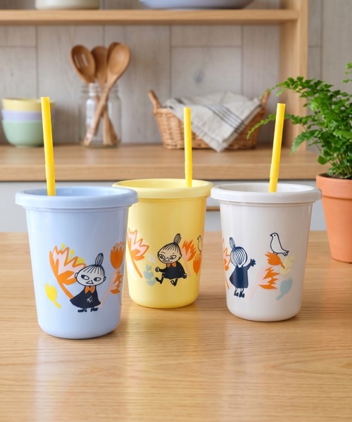 MOOMIN（ムーミン） タンブラー リトルミイ フラワー ストロー付 