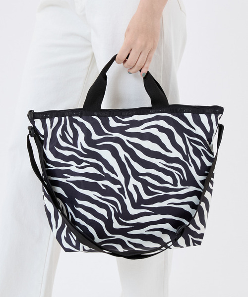 トートバッグ DELUXE EASY CARRY TOTE クリームブラックゼブラ レディースの画像