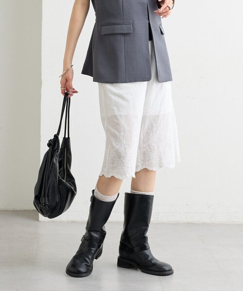 mystic（ミスティック） ハーフパンツ パンツ スカラップレースハーフ