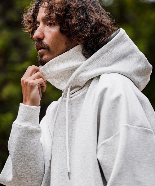 CAMBIO（カンビオ） パーカー mpa4139-High-Neck Scuba Knit Hoodie