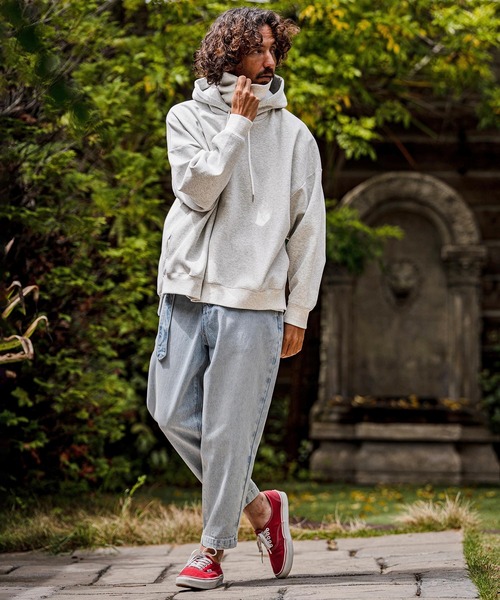 CAMBIO（カンビオ） パーカー mpa4139-High-Neck Scuba Knit Hoodie