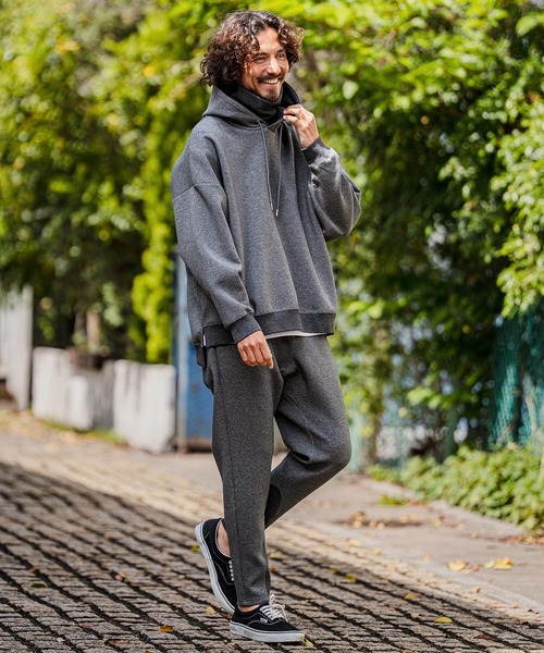 エルビラパーカー CAMBIO（カンビオ） パーカー mpa4139-High-Neck Scuba Knit Hoodie
