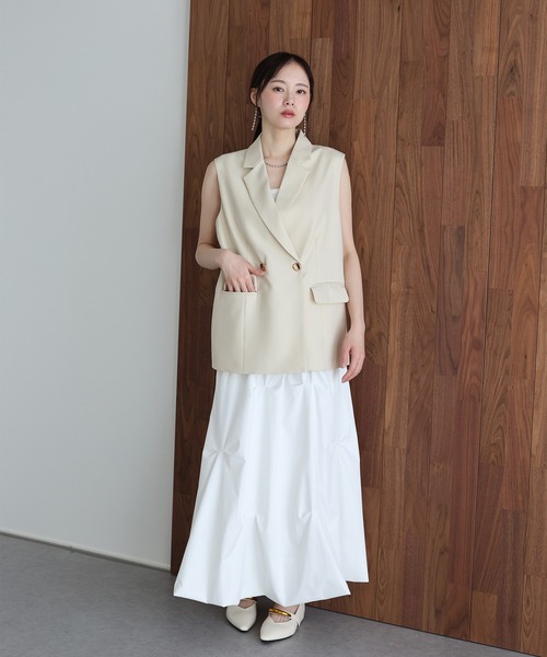 「J by blue」 ベスト MEDIUM チャコールグレー レディース_画像2
