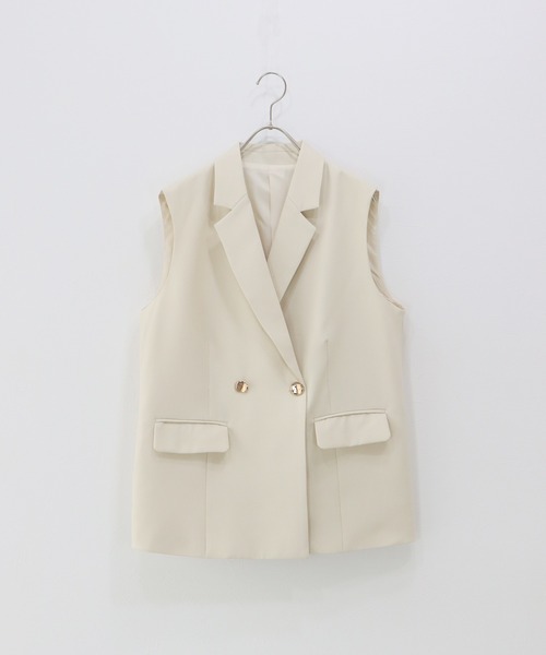 「J by blue」 ベスト MEDIUM チャコールグレー レディース_画像7