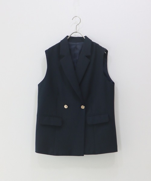 「J by blue」 ベスト MEDIUM チャコールグレー レディース_画像8
