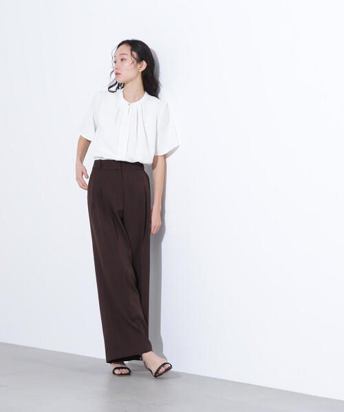 「N.(N. Natural Beauty Basic)」 半袖ブラウス MEDIUM ブルー レディース_画像6