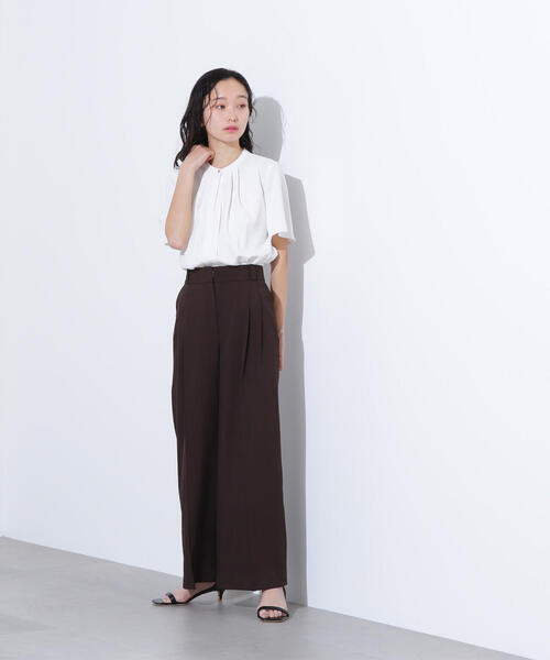「N.(N. Natural Beauty Basic)」 半袖ブラウス MEDIUM ブルー レディース_画像8