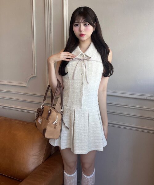 OLIVE des OLIVE ノースリーブワンピース OLIVE des OLIVE（オリーブデオリーブ） ノースリーブワンピース FREE