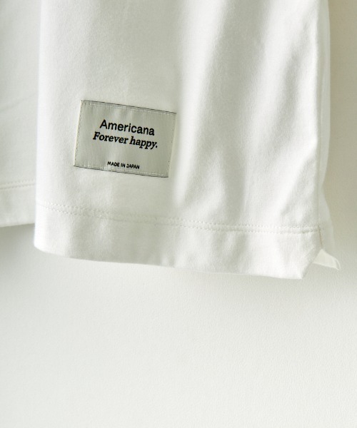 「AMERICANA」 半袖Tシャツ ONE SIZE チャコール レディース_画像2
