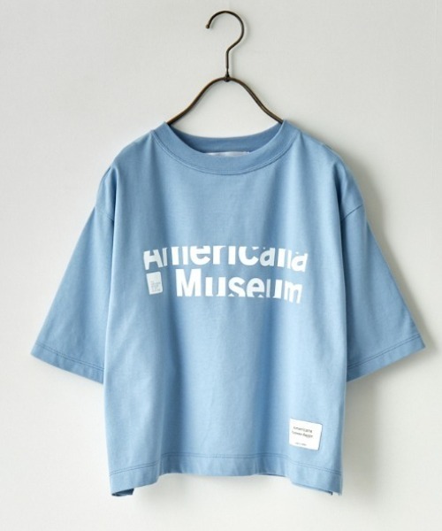 「AMERICANA」 半袖Tシャツ ONE SIZE チャコール レディース_画像4
