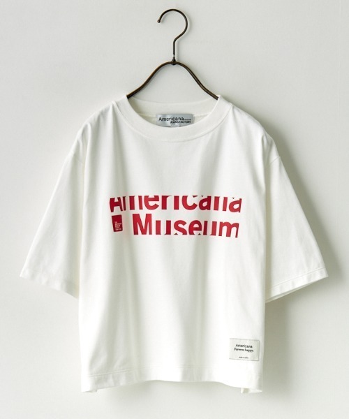 「AMERICANA」 半袖Tシャツ ONE SIZE チャコール レディース_画像5