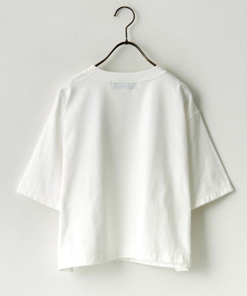 「AMERICANA」 半袖Tシャツ ONE SIZE チャコール レディース_画像9