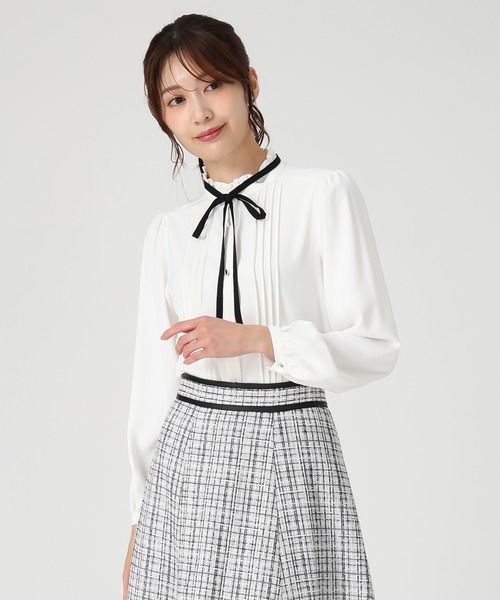 「MISCH MASCH」 長袖ブラウス フリ- ホワイト レディース_画像6