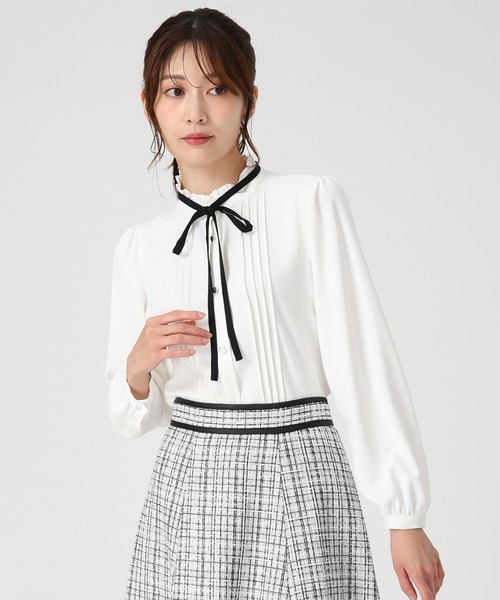 「MISCH MASCH」 長袖ブラウス フリ- ホワイト レディース_画像7