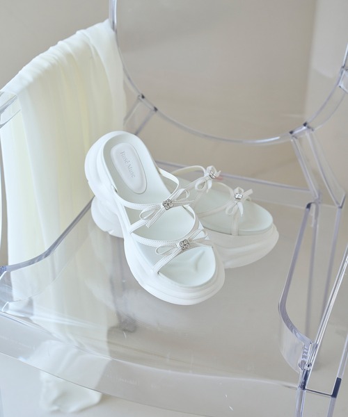 rosemuse Ribbon platform sandals Lサイズ Rose Muse（ロゼミューズ） 厚底 サンダル Ribbon platform sandals