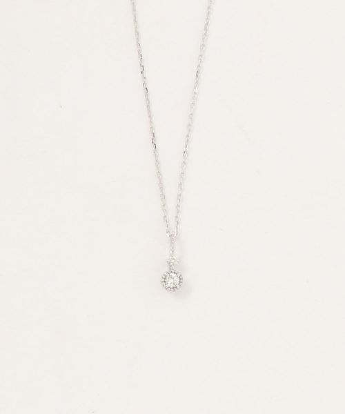ネックレス K10 ホワイトゴールド ダイヤモンド ネックレス BLOOM/ブルーム レディースの画像