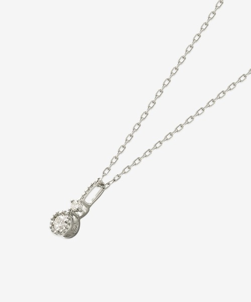 ネックレス K10 ホワイトゴールド ダイヤモンド ネックレス BLOOM/ブルーム レディースの画像