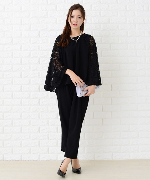 Lace Ladies（レースレディース） パンツドレス 5WAYフレアケープ付き