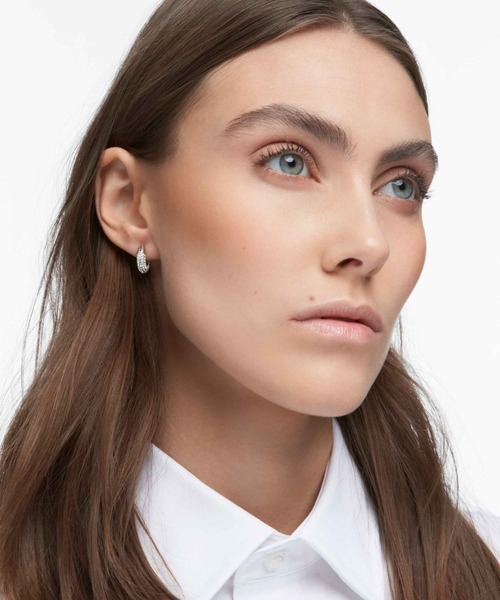 SWAROVSKI ピアス 「公式」「スワロフスキー」Dextera フープ