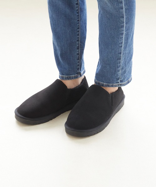 mooimooi（モーイモーイ） スリッポン 撥水 フェイクムートン