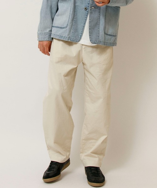 アットラストホワイトチノ Johnbull チノパン アウトラストチノワイドイージーパンツ