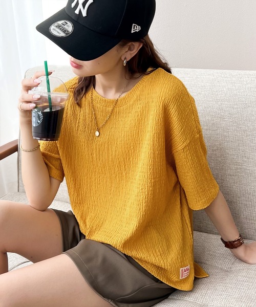 tシャツ Tシャツ 「JaVa ジャバコラボ」大人仕様。ぽこぽこ素材のオーバーTee レディース | Java | 16