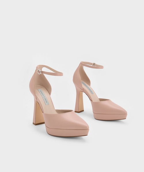 【新品】【未使用】 CHARLES&KEITH ストラップ付きパンプス CHARLES ＆ KEITH パンプス アンクルストラップ ドルセイ