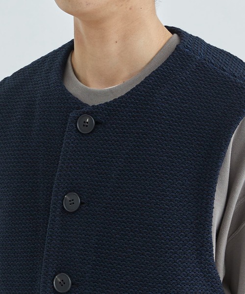MATSUFUJI Raven Pattern Knit Vest サイズ3 Raven Pattern Knit Vest (M231-0502) | MATSUFUJI / Tops (MEN