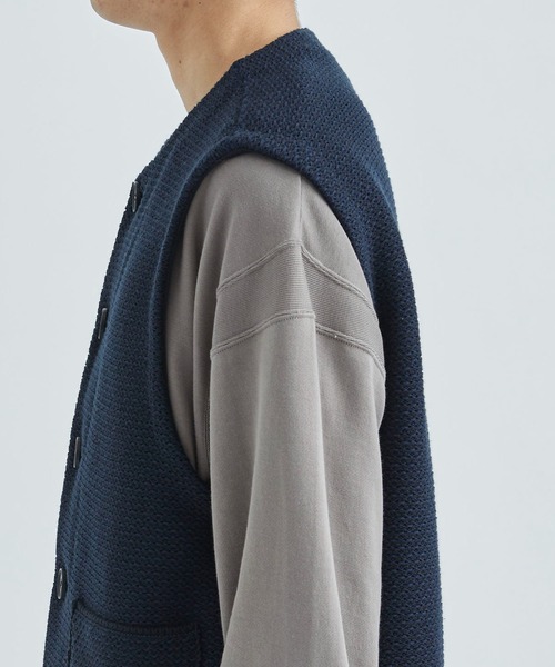 MATSUFUJI ベスト 【MATSUFUJI/マツフジ】Raven Pattern Knit