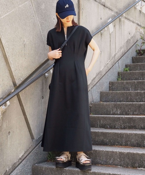 ワンピース スムースタック裾フレアフレンチワンピース | tiptop | 06