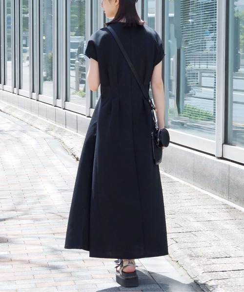 ワンピース スムースタック裾フレアフレンチワンピース | tiptop | 09