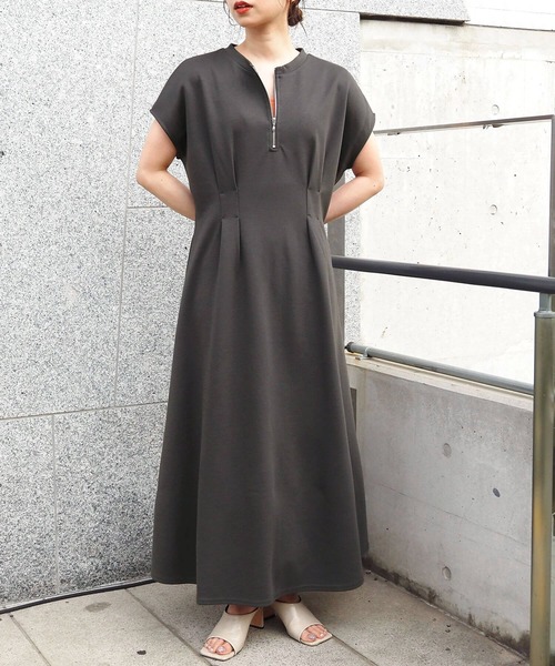 ワンピース スムースタック裾フレアフレンチワンピース | tiptop | 11