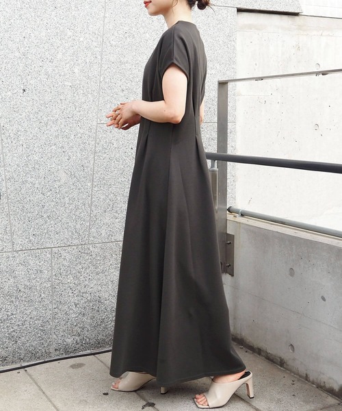 ワンピース スムースタック裾フレアフレンチワンピース | tiptop | 14