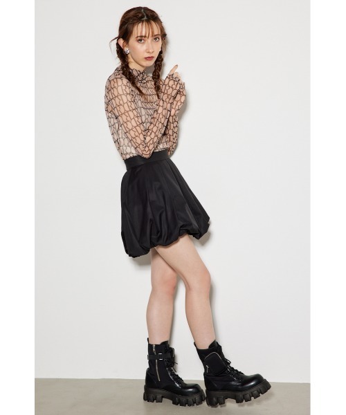 rienda パンツ バルーンミニスコショートパンツ レディース